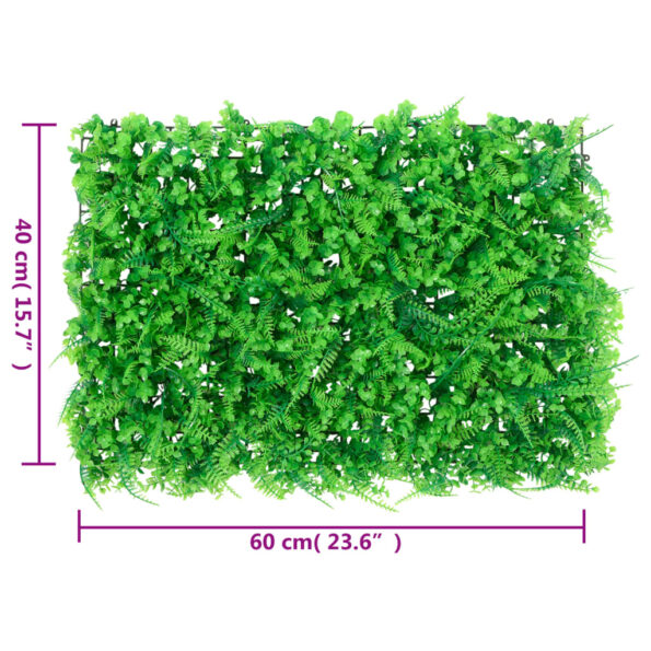  vidaXL Umelý plot z listov papradia 24 ks zelený 40x60 cm – Obrázok 8