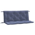 vidaXL Podložky na záhradnú lavičku 2 ks námornícka modrá 120x50x7 cm – Obrázok 2
