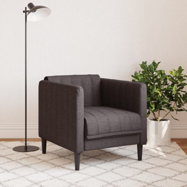 vidaXL Kreslo, tmavohnedé, látka – Obrázok 3