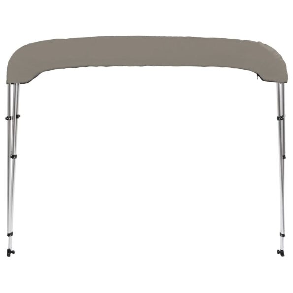 vidaXL Strieška bimini s 3 oblúkmi sivá 183x196x137 cm – Obrázok 4