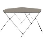 vidaXL Strieška bimini s 3 oblúkmi sivá 183x196x137 cm – Obrázok 5