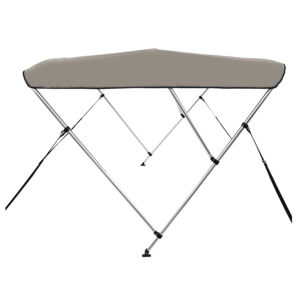 vidaXL Strieška bimini s 3 oblúkmi sivá 183x196x137 cm – Obrázok 5