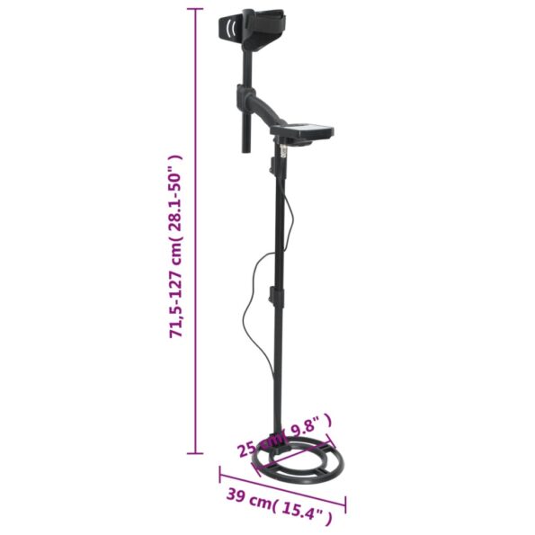 vidaXL Detektor kovov automatické ladenie 18 cm hĺbka presné cielenie – Obrázok 7