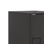 vidaXL Nočný stolík čierny 34,5x39x44 cm oceľ – Obrázok 11