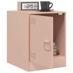 vidaXL Nočné stolíky 2 ks ružové 34,5x39x44 cm oceľ – Obrázok 4