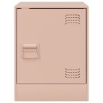 vidaXL Nočné stolíky 2 ks ružové 34,5x39x44 cm oceľ – Obrázok 5