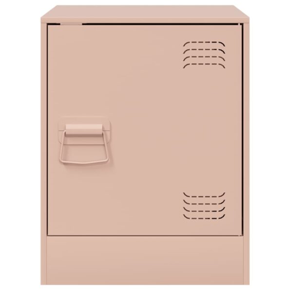 vidaXL Nočné stolíky 2 ks ružové 34,5x39x44 cm oceľ – Obrázok 5