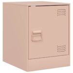vidaXL Nočné stolíky 2 ks ružové 34,5x39x44 cm oceľ – Obrázok 7
