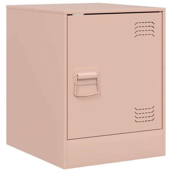 vidaXL Nočné stolíky 2 ks ružové 34,5x39x44 cm oceľ – Obrázok 7