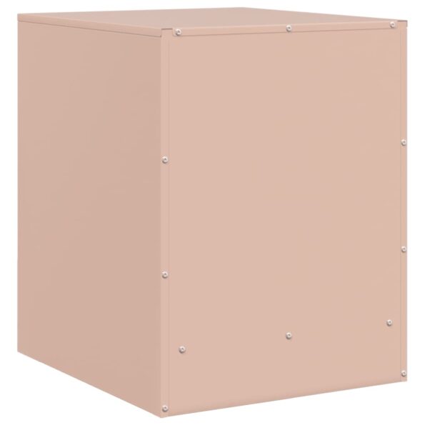 vidaXL Nočné stolíky 2 ks ružové 34,5x39x44 cm oceľ – Obrázok 9