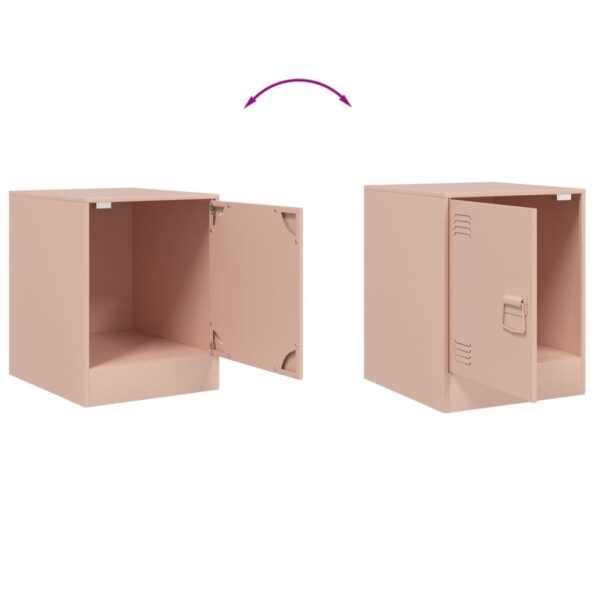 vidaXL Nočné stolíky 2 ks ružové 34,5x39x44 cm oceľ – Obrázok 10