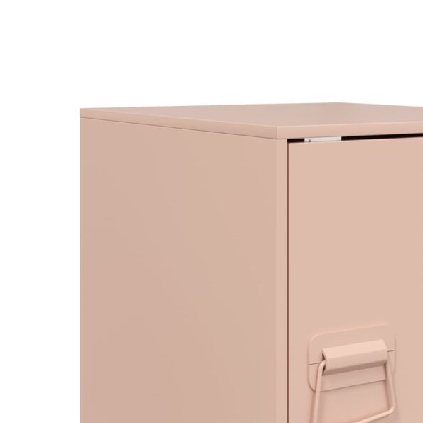 vidaXL Nočné stolíky 2 ks ružové 34,5x39x44 cm oceľ – Obrázok 11