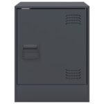 vidaXL Nočné stolíky 2 ks antracitové 34,5x39x44 cm oceľ – Obrázok 5