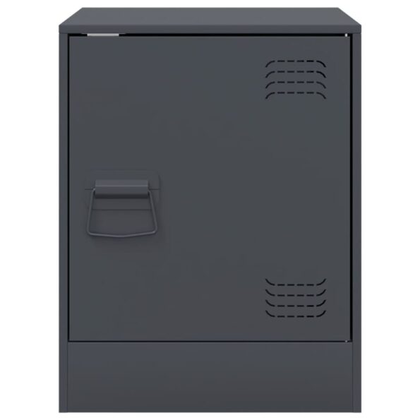 vidaXL Nočné stolíky 2 ks antracitové 34,5x39x44 cm oceľ – Obrázok 5