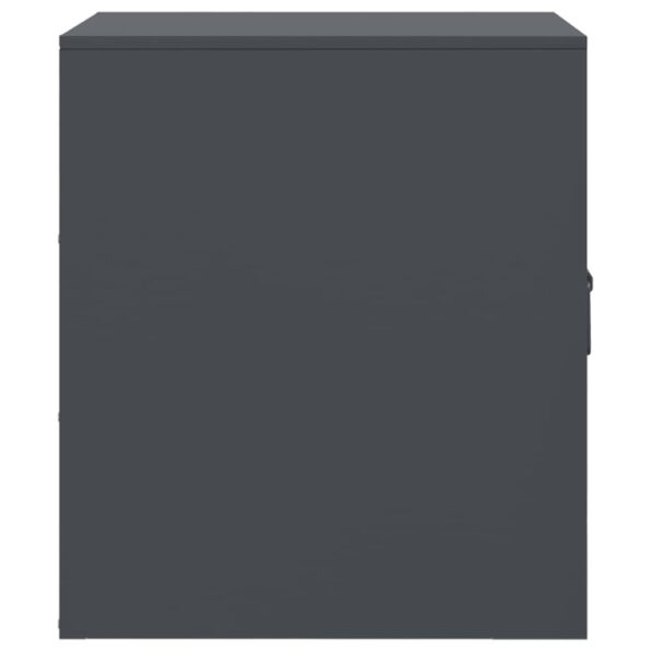 vidaXL Nočné stolíky 2 ks antracitové 34,5x39x44 cm oceľ – Obrázok 8