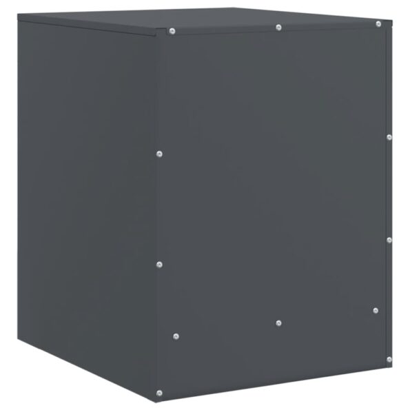 vidaXL Nočné stolíky 2 ks antracitové 34,5x39x44 cm oceľ – Obrázok 9