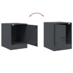 vidaXL Nočné stolíky 2 ks antracitové 34,5x39x44 cm oceľ – Obrázok 10