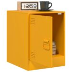 vidaXL Nočné stolíky 2 ks horčicovo-žlté 34,5x39x44 cm oceľ – Obrázok 4
