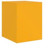 vidaXL Nočné stolíky 2 ks horčicovo-žlté 34,5x39x44 cm oceľ – Obrázok 9
