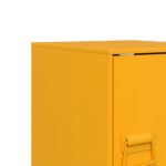 vidaXL Nočné stolíky 2 ks horčicovo-žlté 34,5x39x44 cm oceľ – Obrázok 11