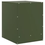vidaXL Nočné stolíky 2 ks olivovozelené 34,5x39x44 cm oceľ – Obrázok 9