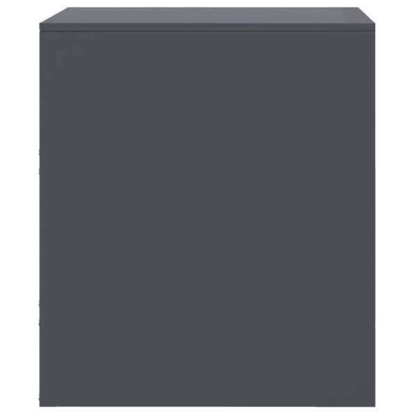 vidaXL Nočné stolíky 2 ks antracitové 34,5x39x44 cm oceľ – Obrázok 8