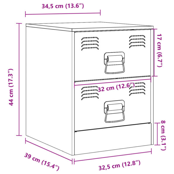 VXL8721012425286_g_en_hd_10.jpg vidaXL Nočný stolík biely 34,5x39x44 cm oceľ – Obrázok 12