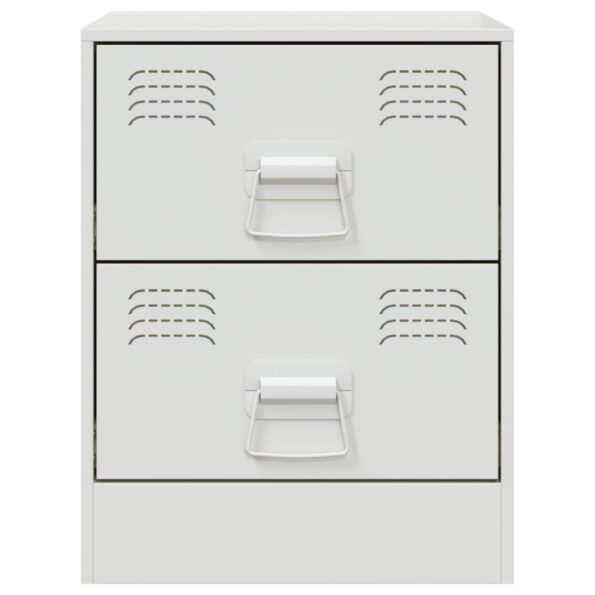 VXL8721012425286_g_en_hd_4.jpg vidaXL Nočný stolík biely 34,5x39x44 cm oceľ – Obrázok 6