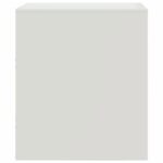 vidaXL Nočný stolík biely 34,5x39x44 cm oceľ – Obrázok 8