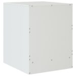 vidaXL Nočný stolík biely 34,5x39x44 cm oceľ – Obrázok 9