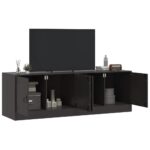 vidaXL TV skrinky 2 ks čierne 67x39x44 cm oceľ – Obrázok 3