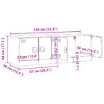 vidaXL TV skrinky 2 ks čierne 67x39x44 cm oceľ – Obrázok 12