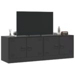 vidaXL TV skrinky 2 ks čierne 67x39x44 cm oceľ – Obrázok 4