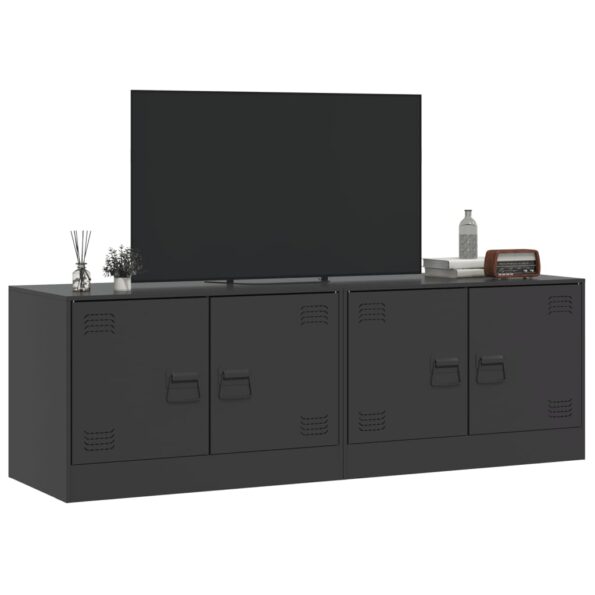VXL8721012425316_g_en_hd_2.jpg vidaXL TV skrinky 2 ks čierne 67x39x44 cm oceľ – Obrázok 4