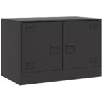 vidaXL TV skrinky 2 ks čierne 67x39x44 cm oceľ – Obrázok 5