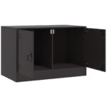 vidaXL TV skrinky 2 ks čierne 67x39x44 cm oceľ – Obrázok 7