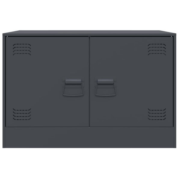 vidaXL TV skrinky 2 ks antracitové 67x39x44 cm oceľ – Obrázok 6