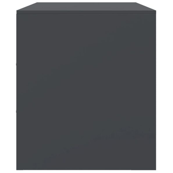 vidaXL TV skrinky 2 ks antracitové 67x39x44 cm oceľ – Obrázok 8