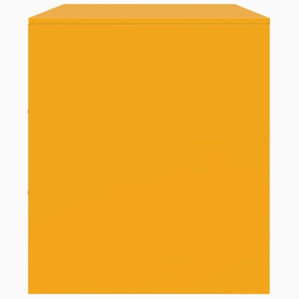 vidaXL TV skrinka horčicovo-žltá 67x39x44 cm oceľ – Obrázok 8