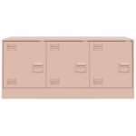 vidaXL TV skrinka ružová 99x39x44 cm oceľ – Obrázok 6