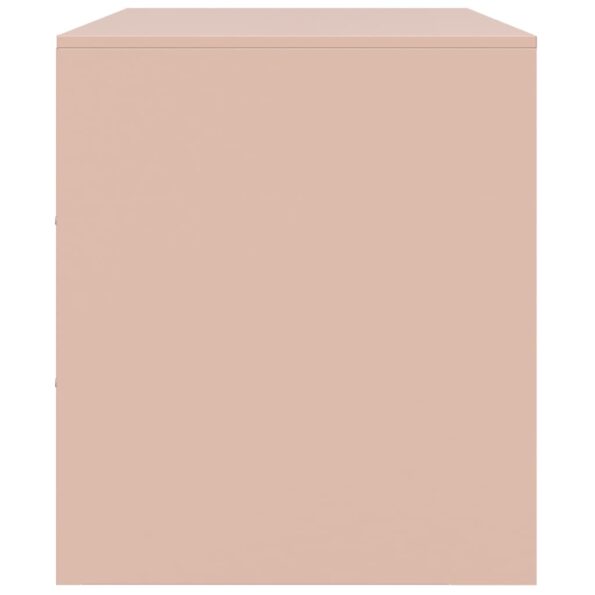 vidaXL TV skrinka ružová 99x39x44 cm oceľ – Obrázok 8