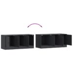 vidaXL TV skrinka antracitová 99x39x44 cm oceľ – Obrázok 10