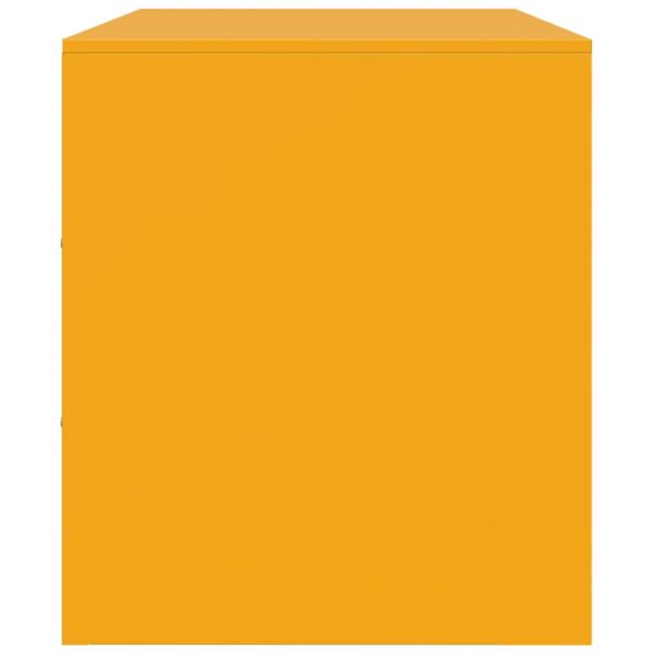 vidaXL TV skrinka horčicovo-žltá 99x39x44 cm oceľ – Obrázok 8