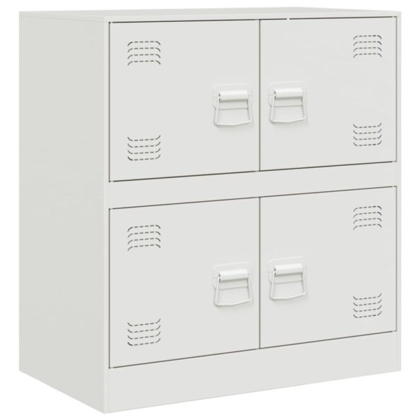 vidaXL Komoda biela 67x39x73 cm oceľová – Obrázok 2