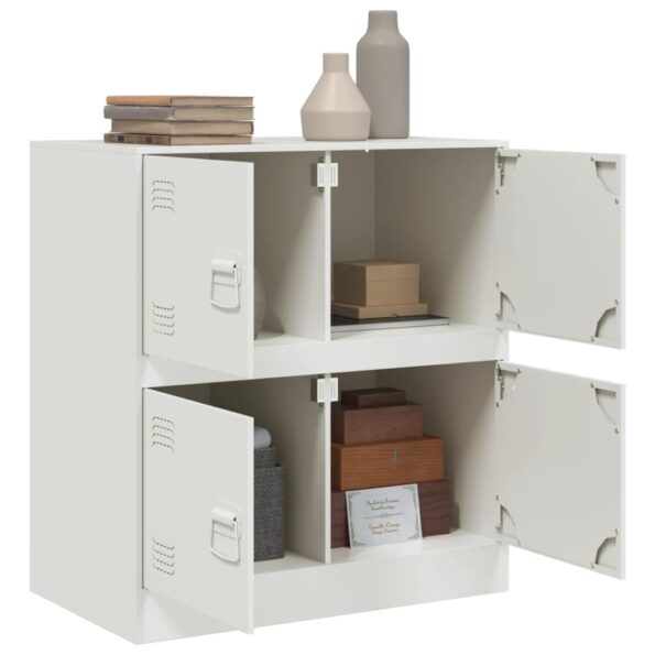 vidaXL Komoda biela 67x39x73 cm oceľová – Obrázok 4