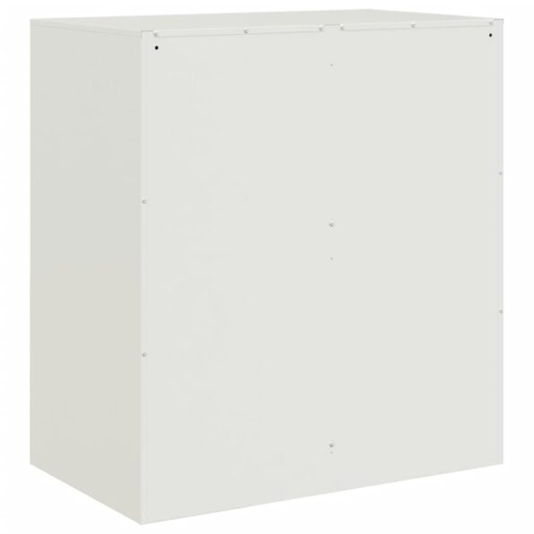 vidaXL Komoda biela 67x39x73 cm oceľová – Obrázok 9