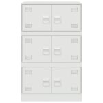 vidaXL Komoda biela 67x39x107 cm oceľová – Obrázok 6