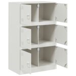 vidaXL Komoda biela 67x39x107 cm oceľová – Obrázok 7