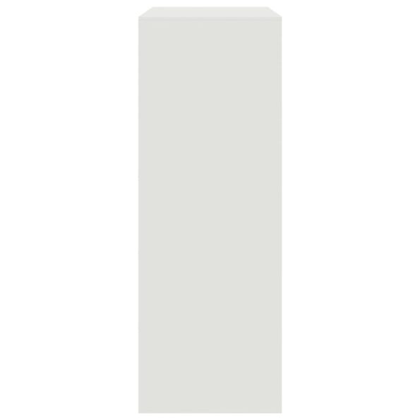 vidaXL Komoda biela 67x39x107 cm oceľová – Obrázok 8