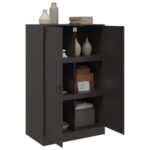 vidaXL Komoda čierna 67x39x107 cm oceľová – Obrázok 4
